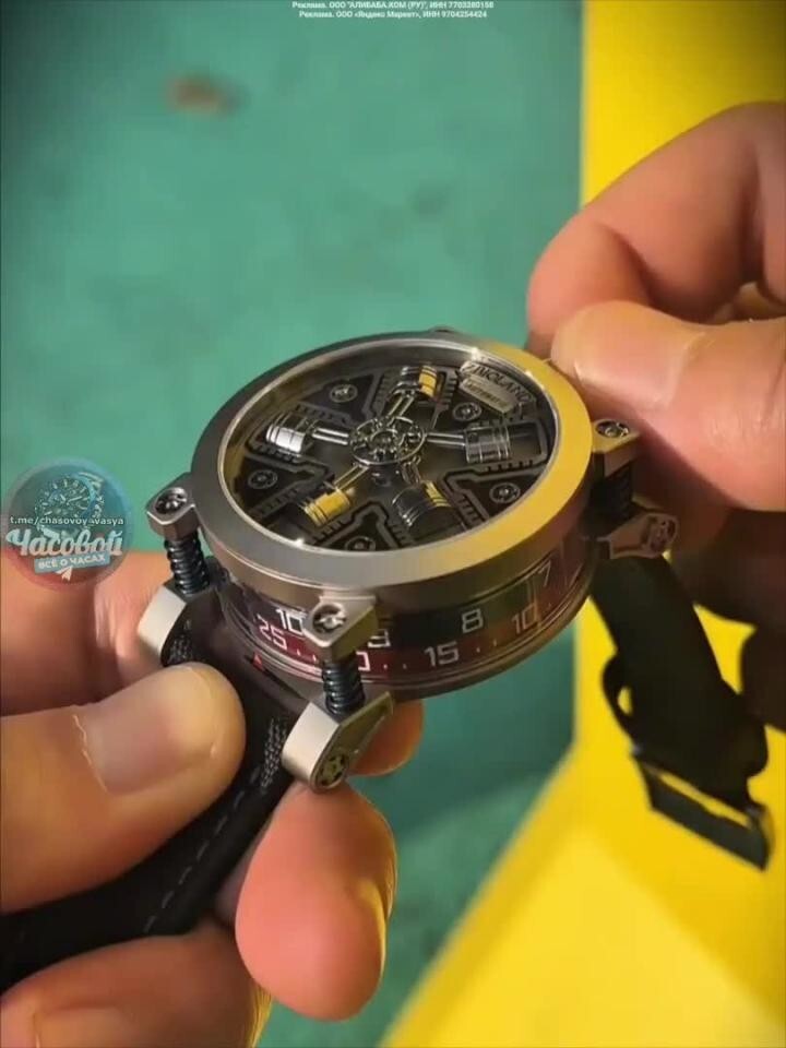 Необычные часы zbioland с поршнями внутри