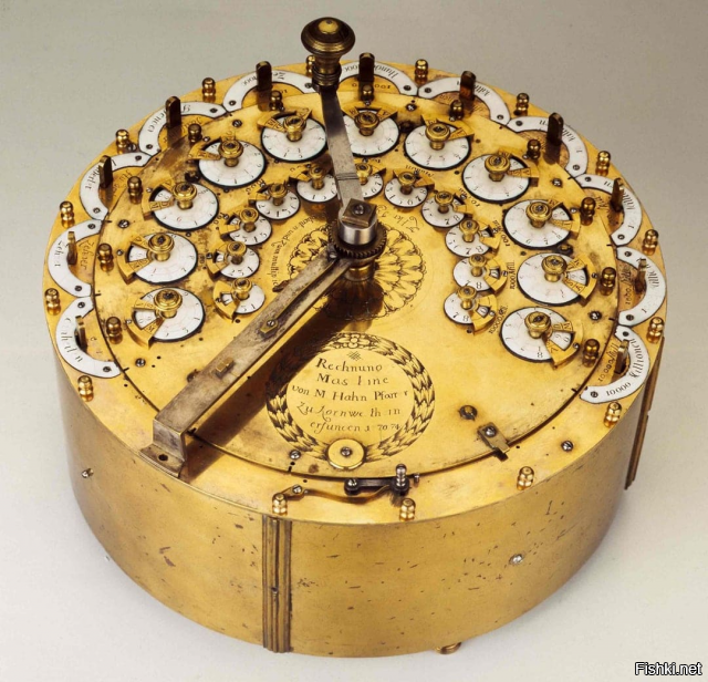 Счётная машина, созданная изобретателем Филиппом Маттеусом Ганом, Германия, 1...