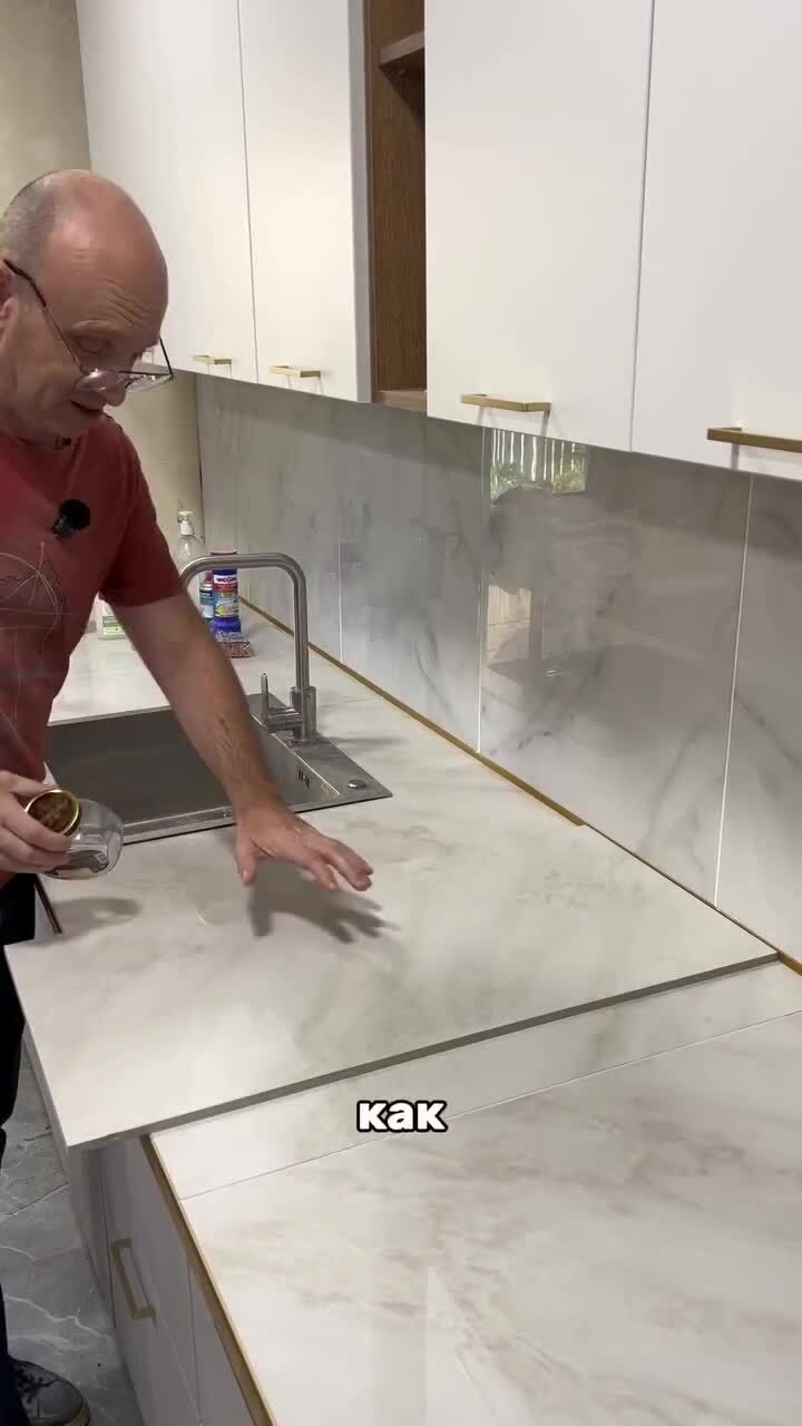 Тест бюджетной столешницы из керамогранита  