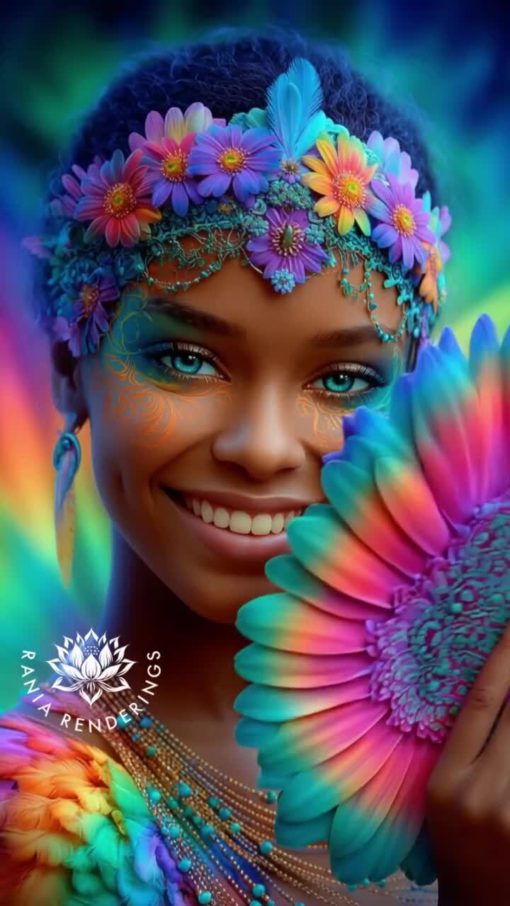 Красочные улыбки и музыка от графического дизайнера Rania Renderings