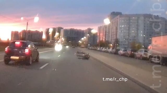 Мото ДТП в Санкт Петербурге "Вот она, сила женского слова"