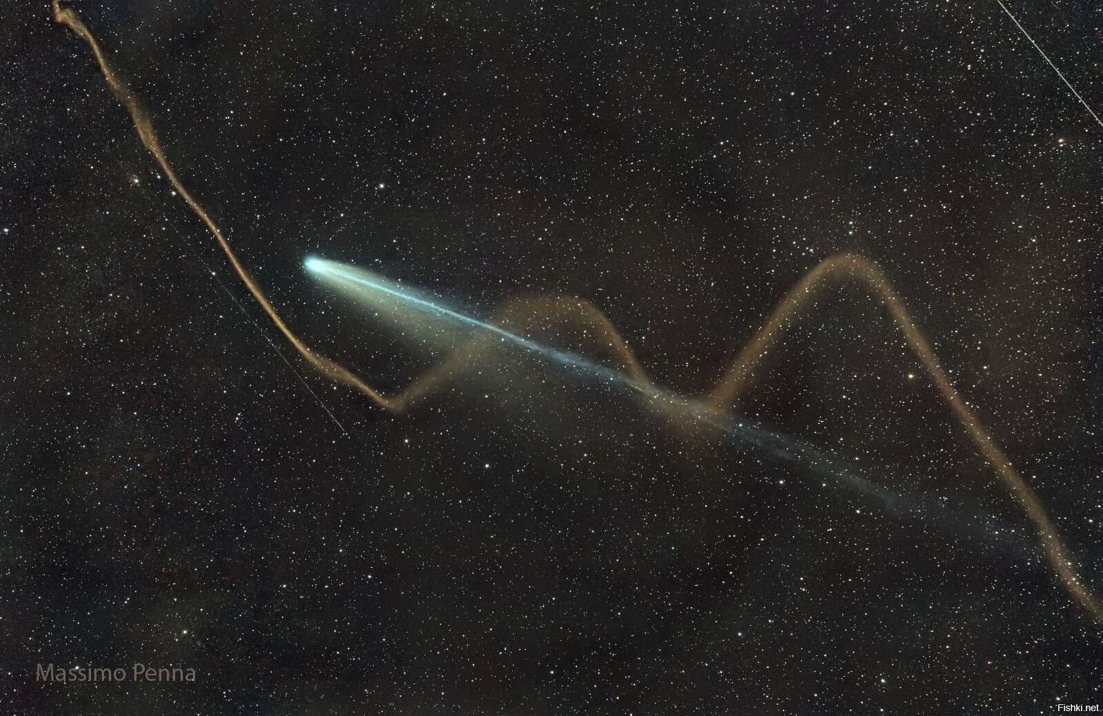 Сколько ярких хвостов у кометы Леммон