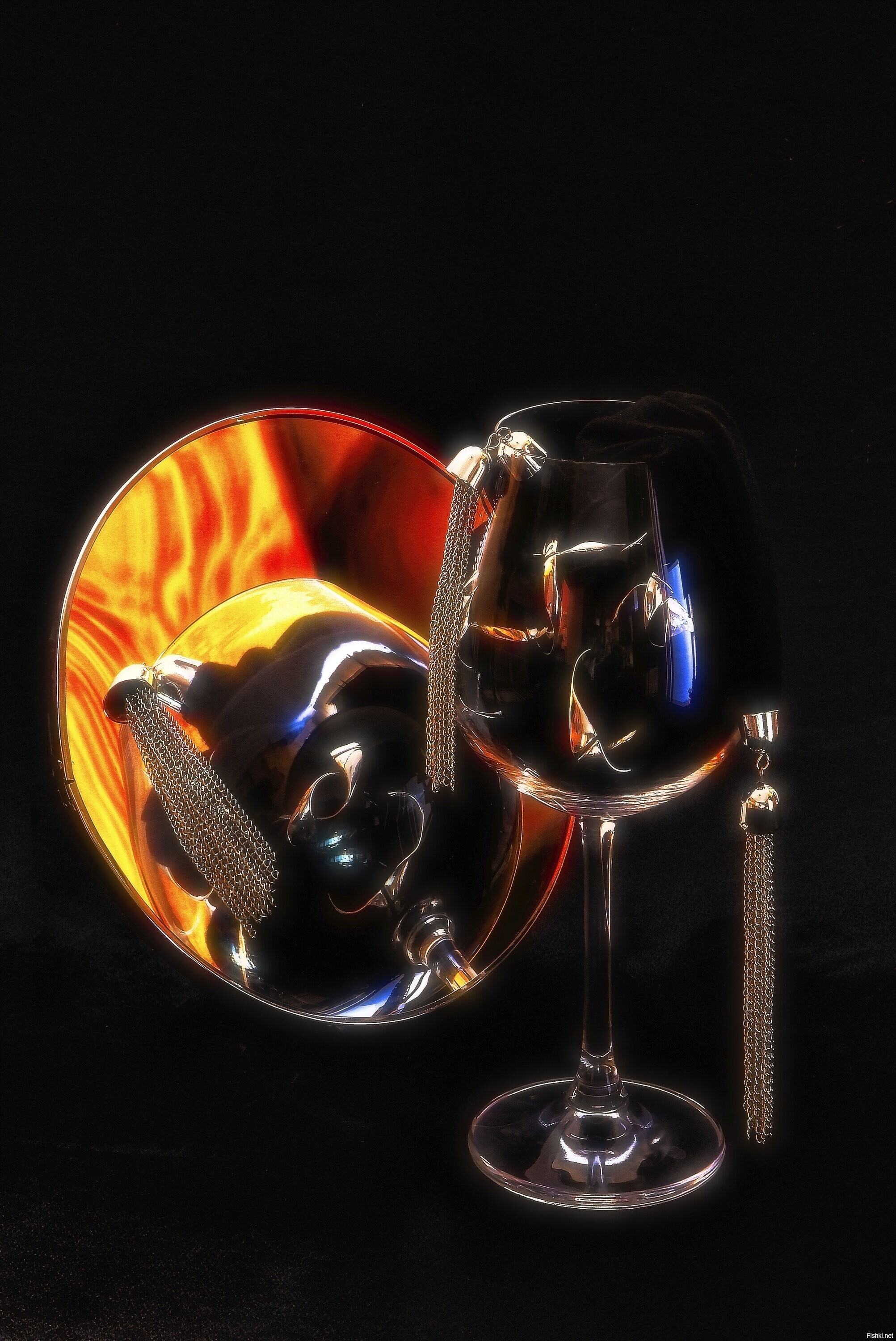 Шаль с подвесками