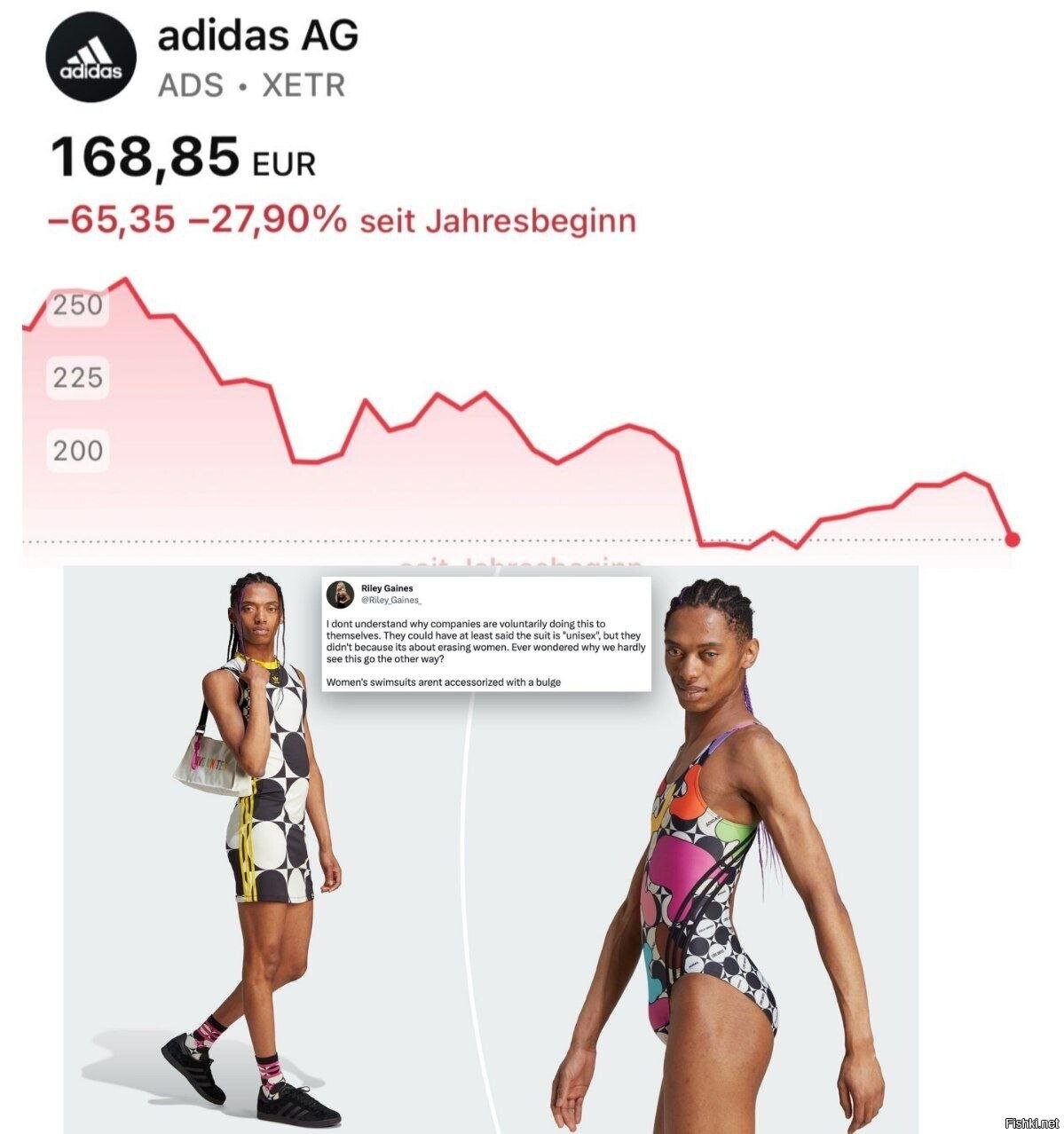 Инвесторы выявили причину падения акций компании Adidas