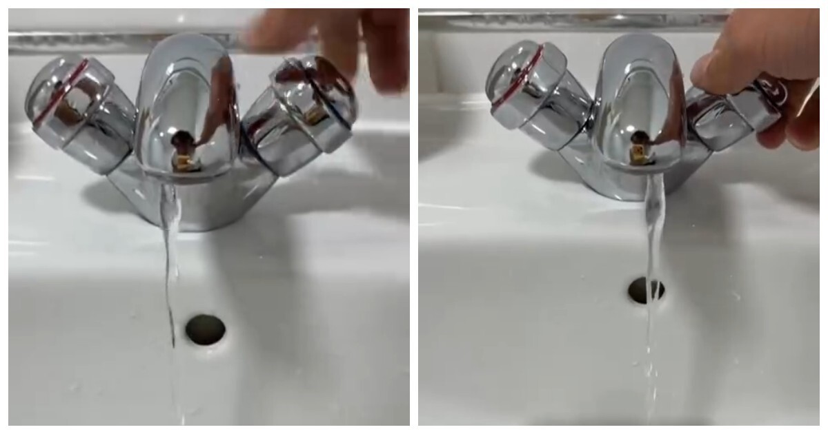 Английское изобретение в действии: кран с раздельной горячей и холодной водой