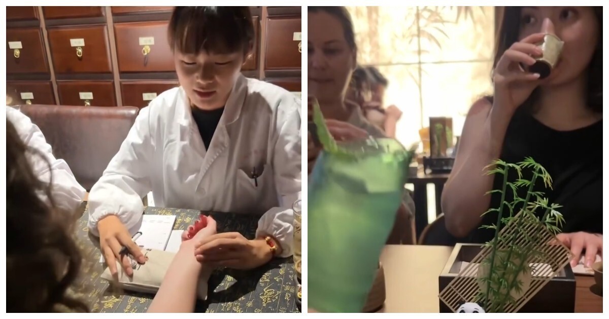 В Шанхае открылся бар, где врачи подбирают коктейли по пульсу и состоянию языка