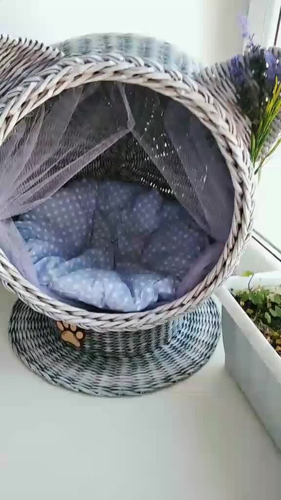 Наконец-то кошки будут спать в новом домике