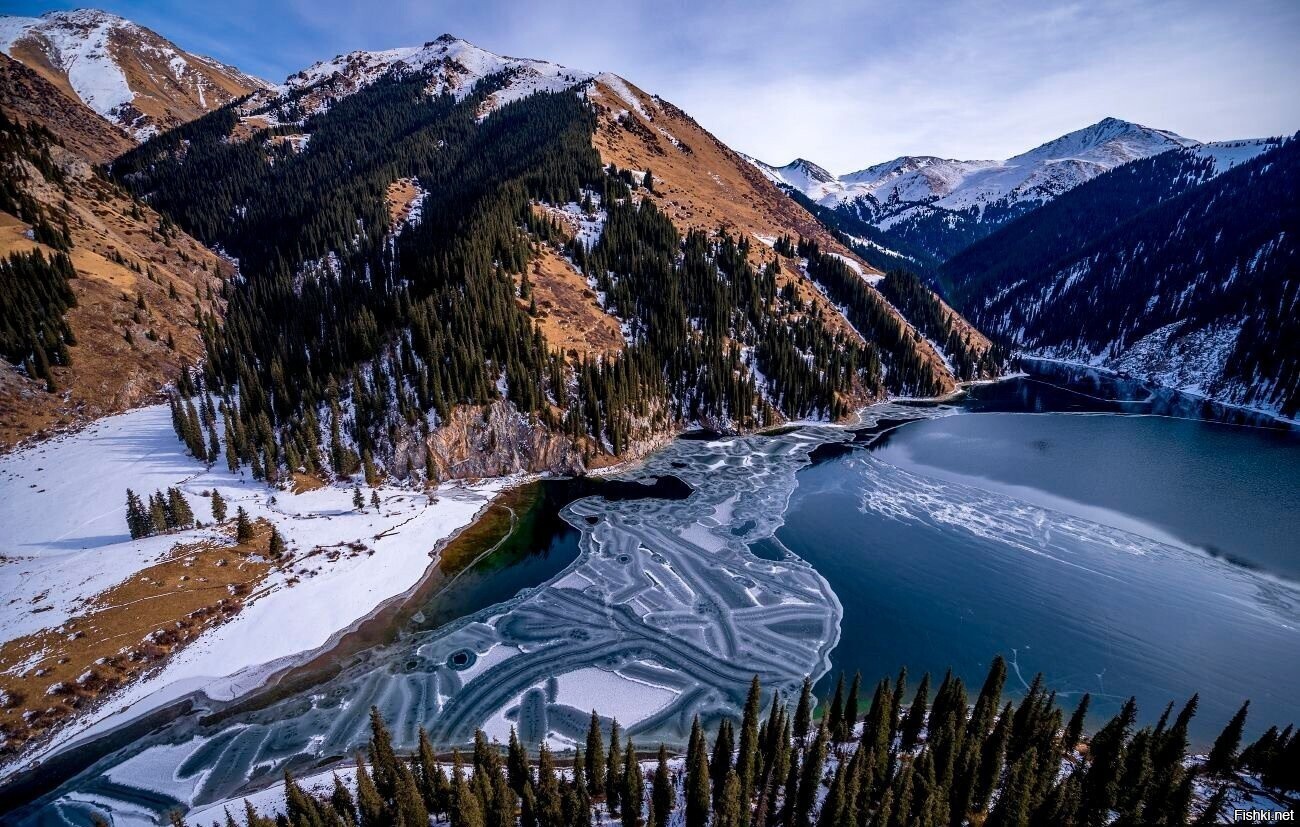 Озеро Кольсай близ Алма-Аты вчера