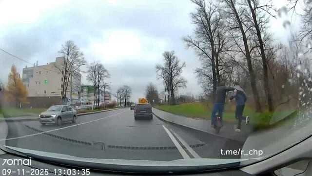 ДТП с Санкт Петербурге "Моноколесник упал..."