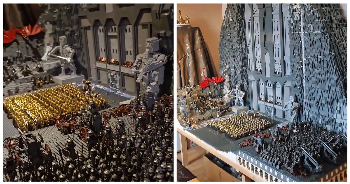 Фанат «Хоббита» воссоздал гору Эребор из Лего