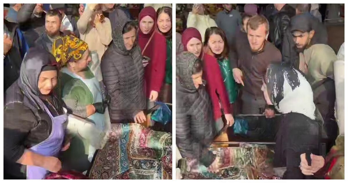 В Дагестане устроили давку из-за бесплатных ковров