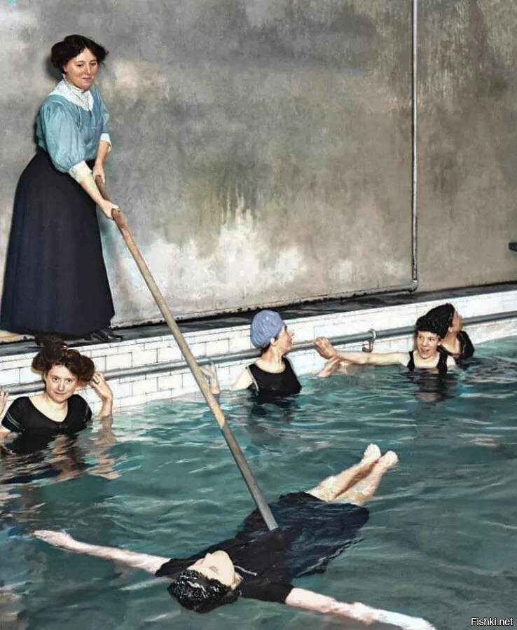 Занятие по плаванию, Торонто, Канада, 1908 год