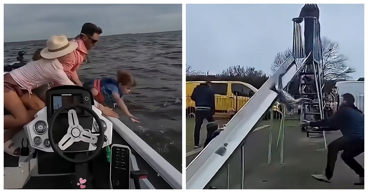 Мгновенная реакция: мужчины ловят детей в самых опасных моментах