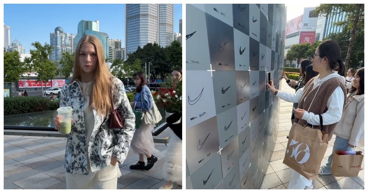 Девушка поразила китайцев обычным липучим чехлом для телефона