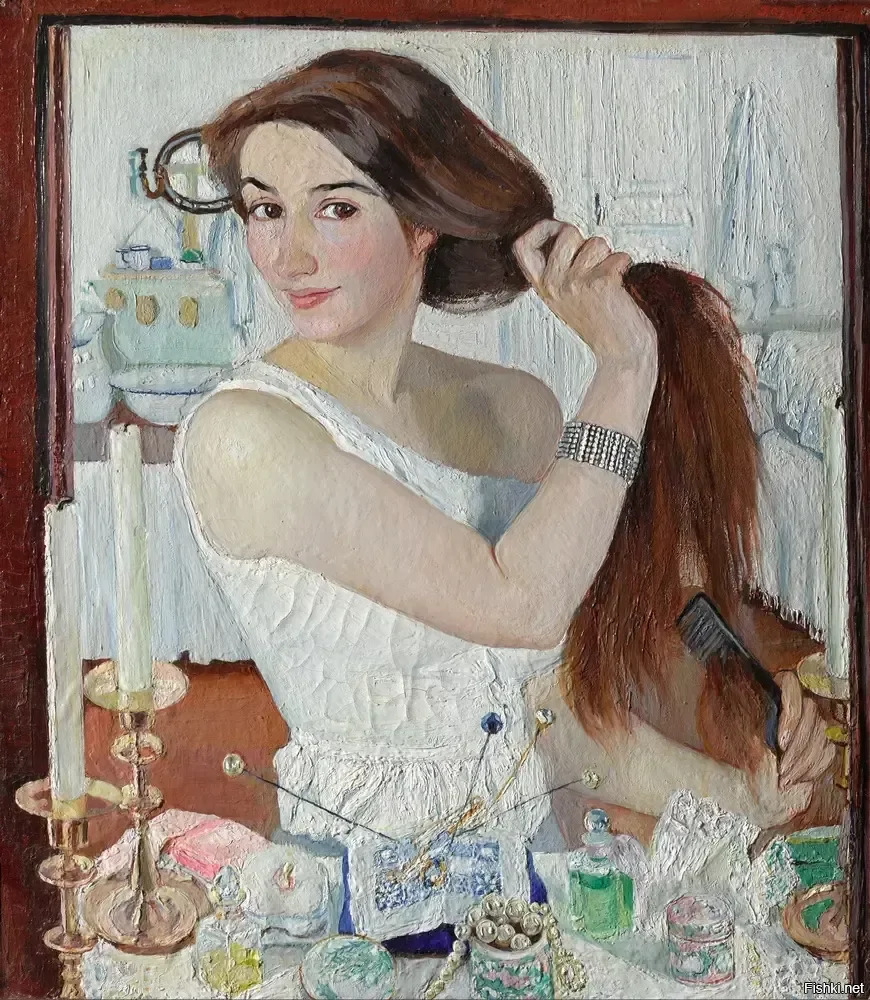 За туалетом