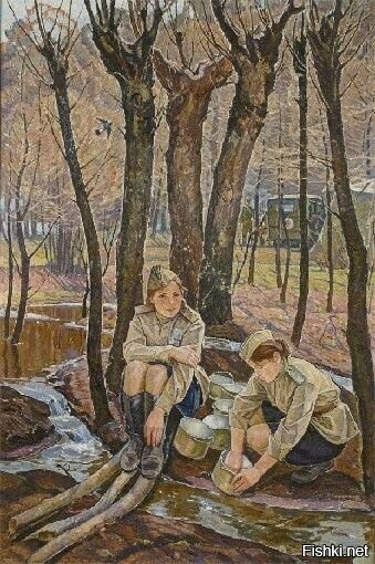 Мы легли у разбитой ели