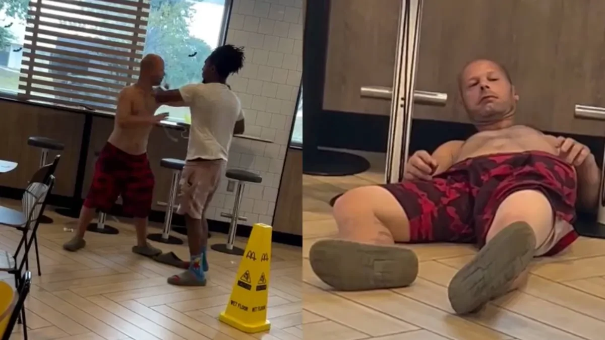 Драка в «Макдоналдсе» закончилась за одно движение