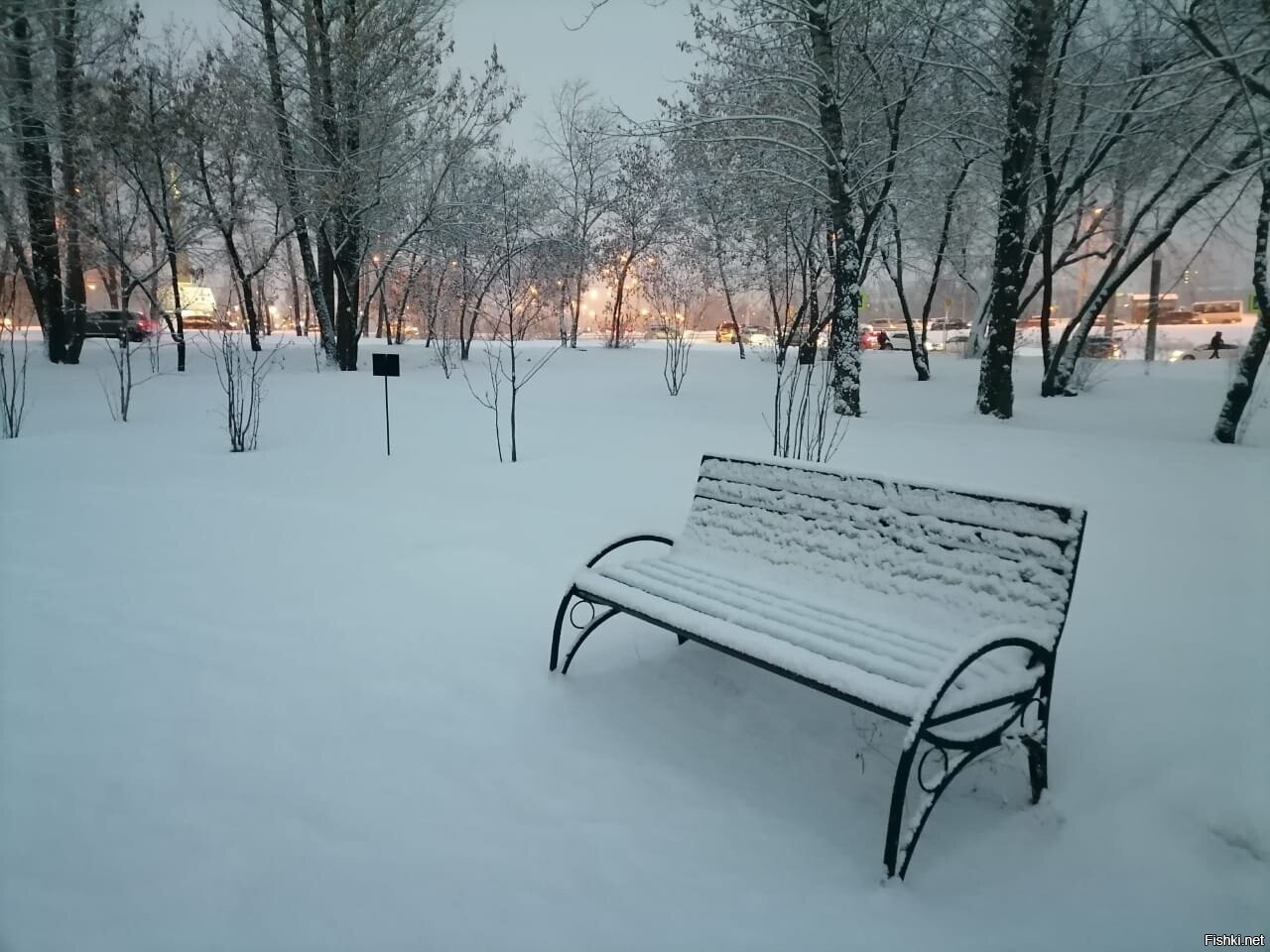 Снег идет весь день