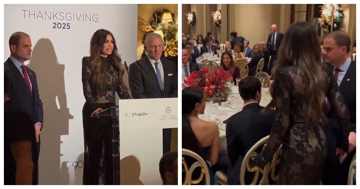 Посол США пришла на официальный прием в прозрачном платье