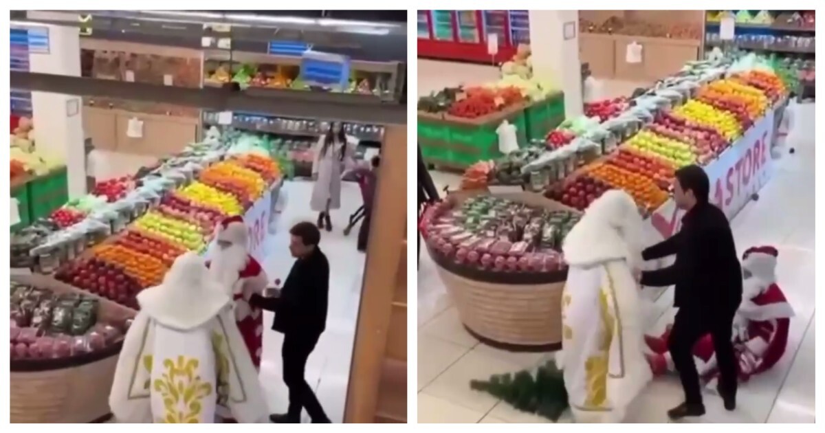 Деды Морозы едва не подрались в продуктовом магазине