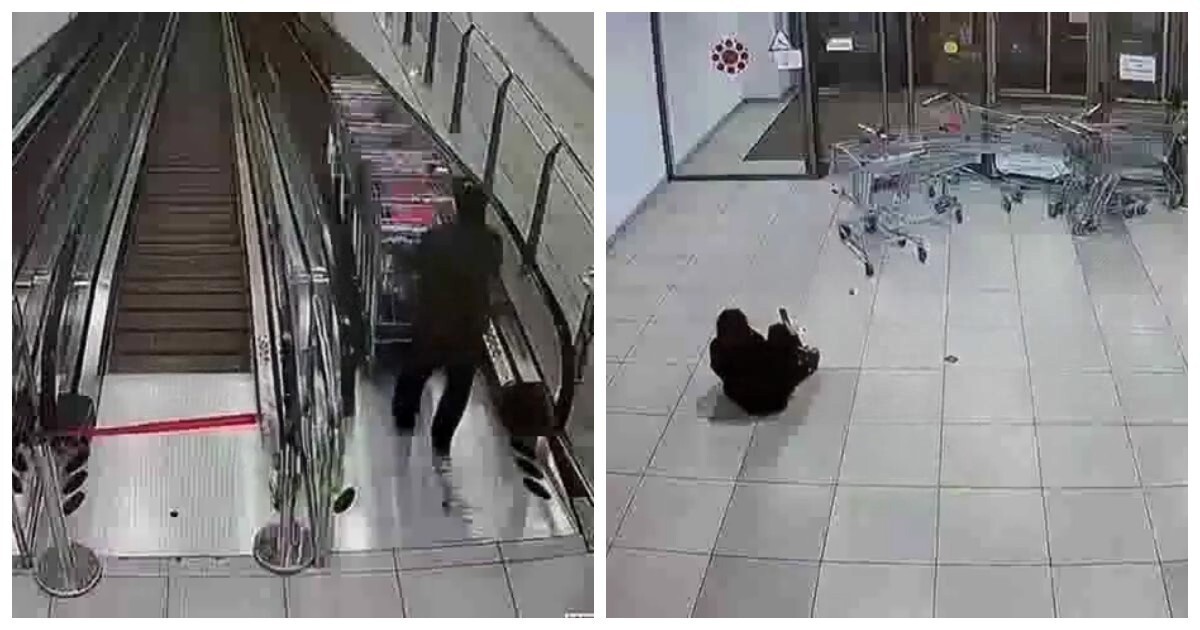 В Челябинске тележки сорвались с эскалатора и сбили посетительницу супермаркета