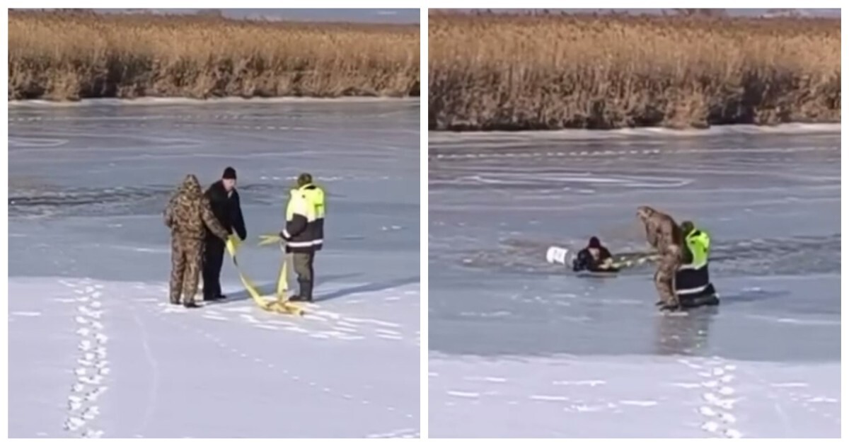 Мужчина вместе с квадроциклом провалился под лёд