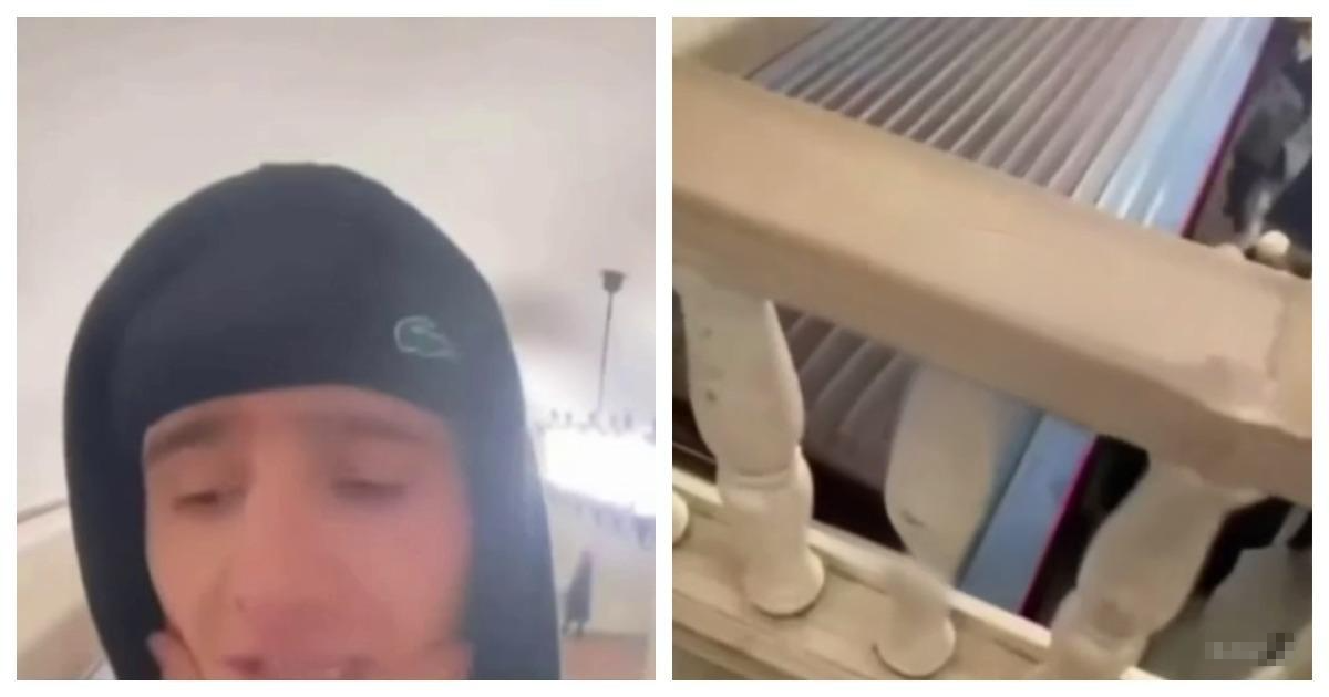 Бородач залез на крышу поезда в метро