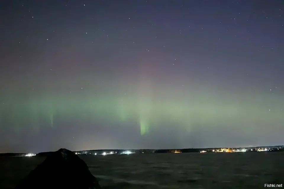 Над Лугой вчера было Северное Сияние
