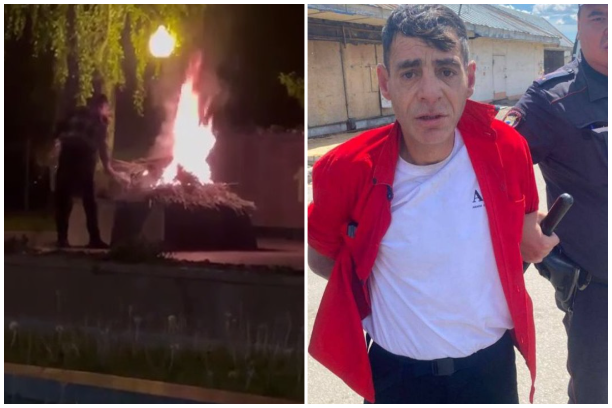 ️В Воронеже мигранта, который сжёг цветы и венки у памятника Славы, приговорили к сроку в колонии