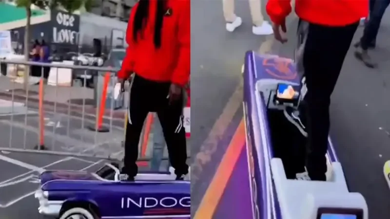 Парень собрал электроскейт в виде машины