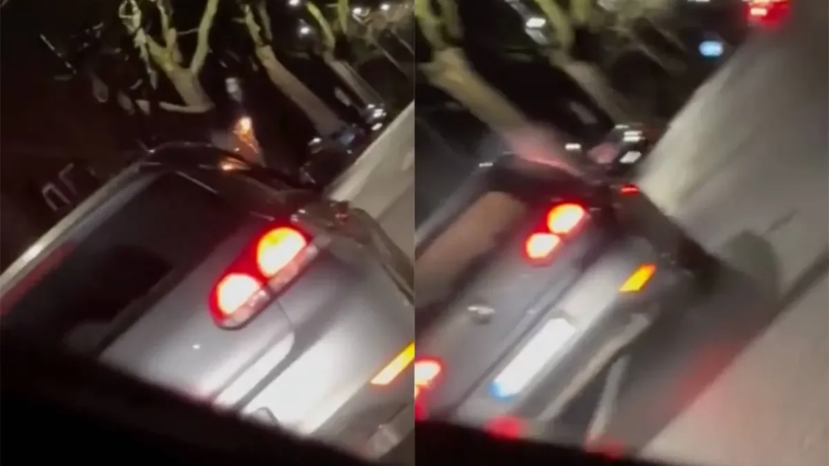 Фейерверк из автомобиля пошёл не по плану