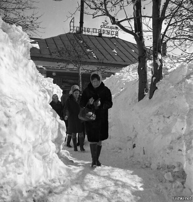 Снежные заносы в городе, 1968 год, г