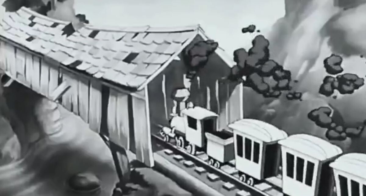 Процесс озвучки мультфильмов  в 1940-х