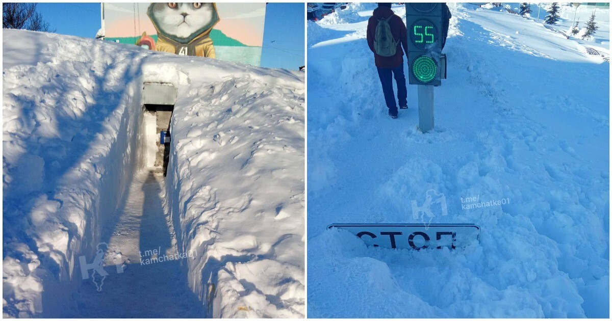Белое безмолвие-2026: на Камчатке сугробы достигли уровня крыш, а выход из окна стал нормой