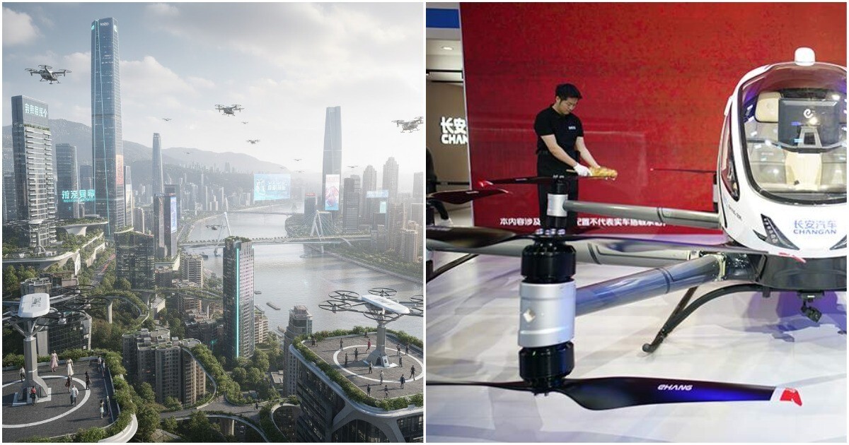 Китай в 2026 году официально пересаживает пассажиров на летающие такси