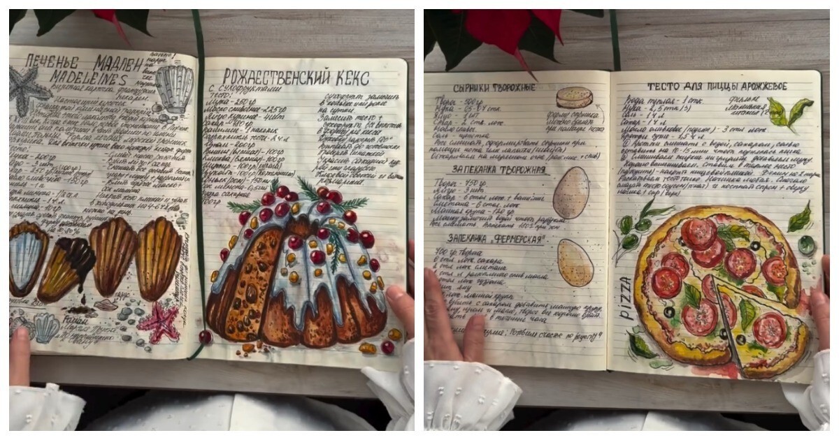 Красочная самодельная кулинарная книга