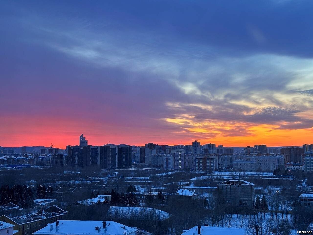 Сегодняшний закат в Красноярске