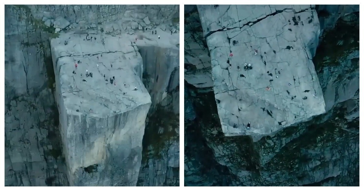 Утес Прекестулен в Норвегии