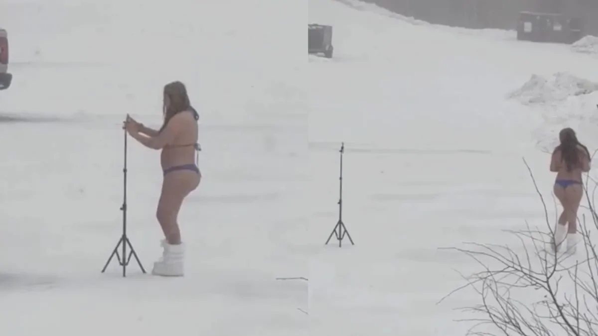 Мороз и ветер: экстремальные съёмки блогерши