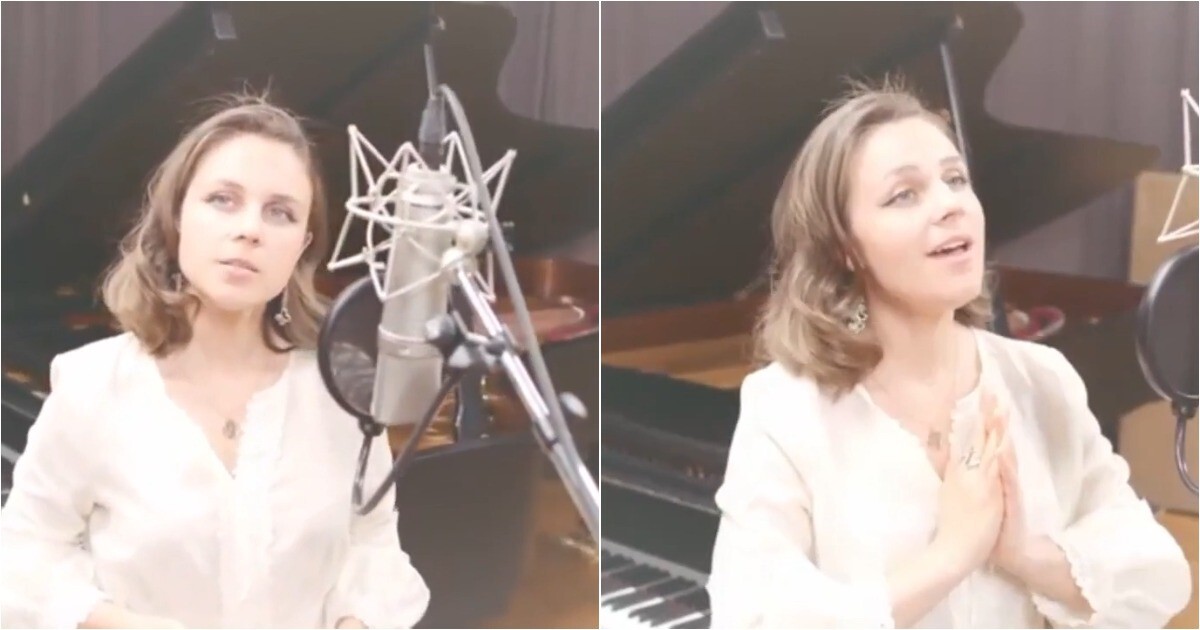 Оперная певица Екатерина Шелехова исполнила «За тихой рекою»