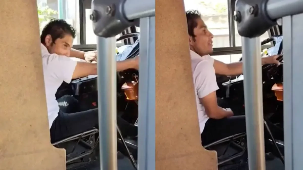 Странная манера вождения мексиканского водителя