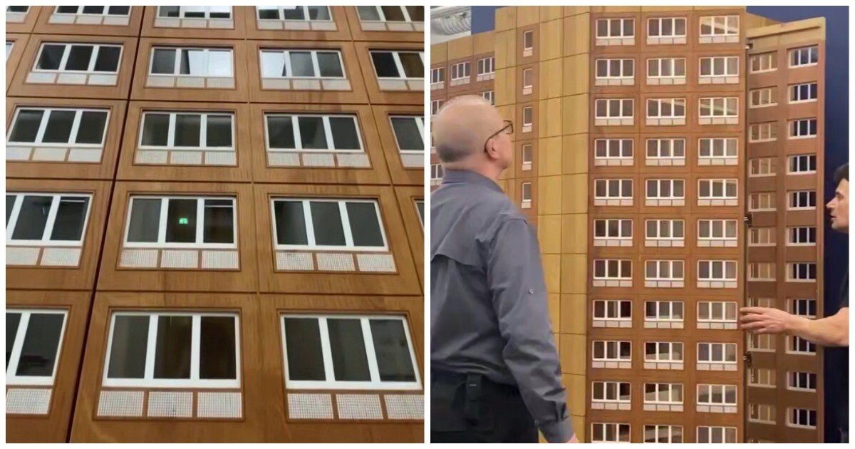 Шкаф в виде многоэтажного дома