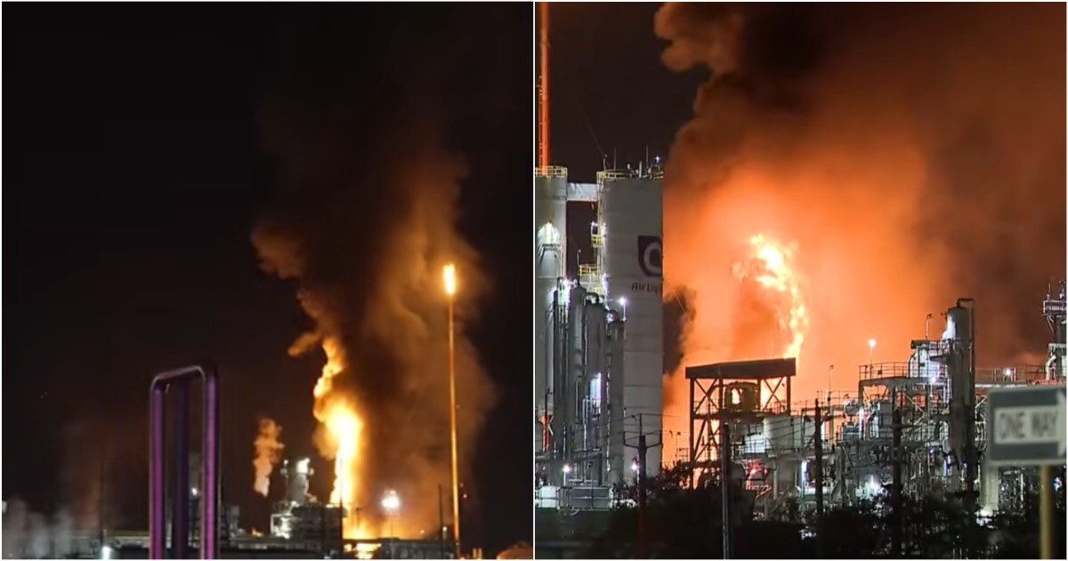 Взрыв на техасском химзаводе попал на камеры