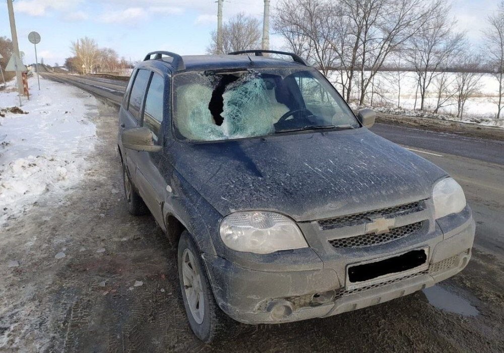 Кусок льда чуть не убил пассажирку легкового авто