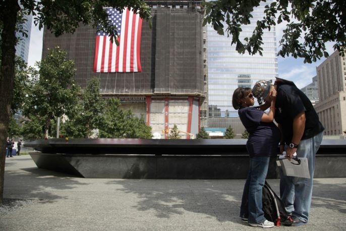 Hugs at the memorial 