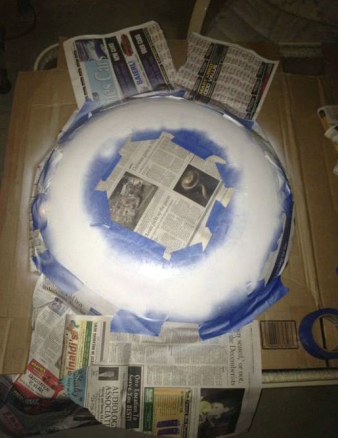 Again use tape and newspaper to help keep other colors perfect 