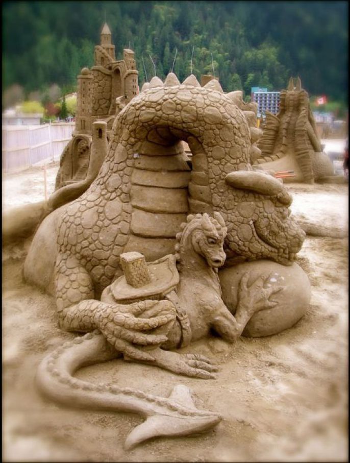 Sand dragon and baby Dragon 