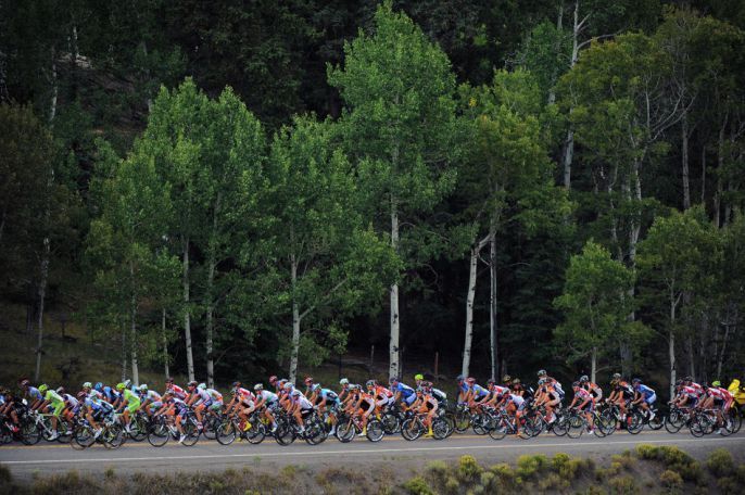 hundreds of cyclists 