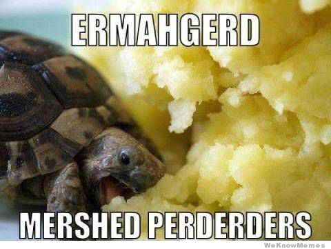 Turtles Love Mashed potatoes 