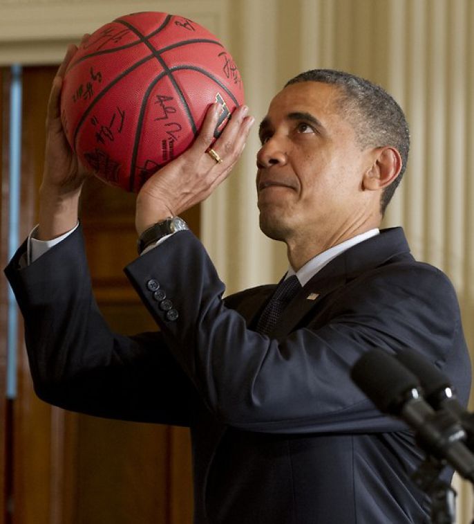 Basketball Player Barack Obama 